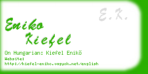 eniko kiefel business card